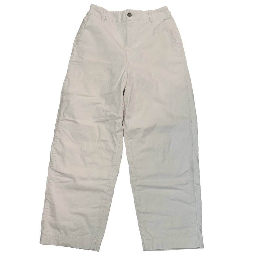 Niko And… Corduroy Pants Cream Unisex High Waist Wide Leg Academia Streetwear 4